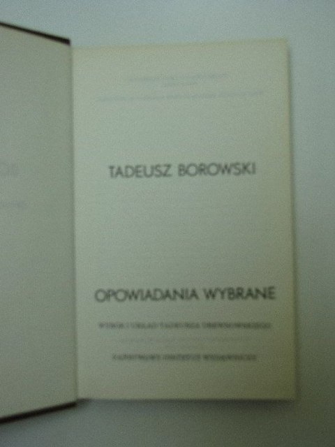 OPOWIADANIA WYBRANE