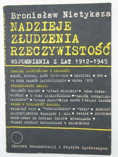 NADZIEJE ZŁUDZENIA RZECZYWISTOŚCI