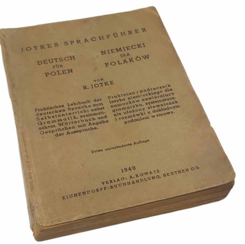 NIEMIECKI DLA POLAKÓW wydanie z 1940 roku