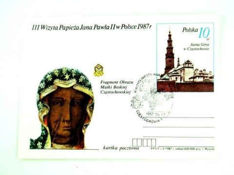 PAPIEŻ W POLSCE 1987 - POCZTÓWKA
