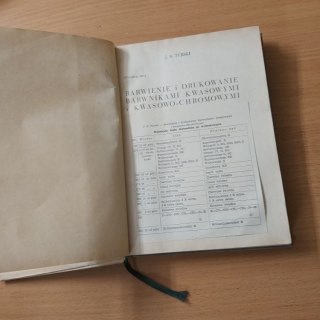 Barwienie i drukowanie barwnikami kwasowymi kwasowo chromowymi wyd 1956 rok