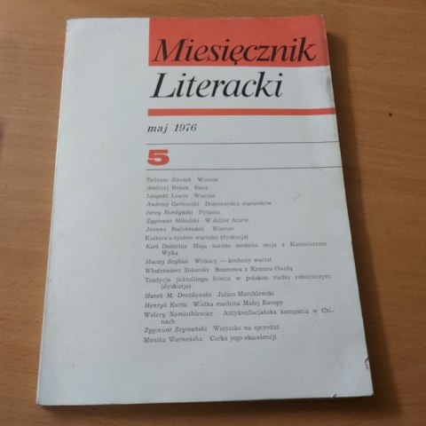 Miesięcznik Literacki 5 maj 1976 rok Miesięcznik Literacki 5 maj 1976 rok