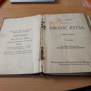 Miłość życia TOM 2 wyd 1925r.