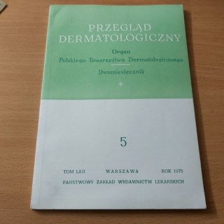 Przegląd dermatologiczny 5 TOM LXII ROK 1975