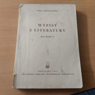 Wypisy z literatury dla klasy X