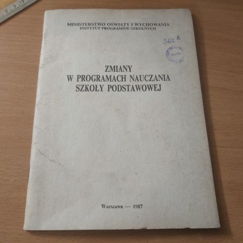 Zmiany w programach nauczania Szkoły Podstawowej
