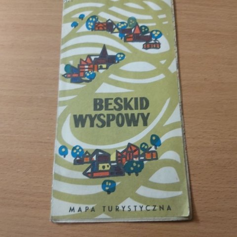 Beskid Wyspowy mapa turystyczna wyd. 1974 rok.