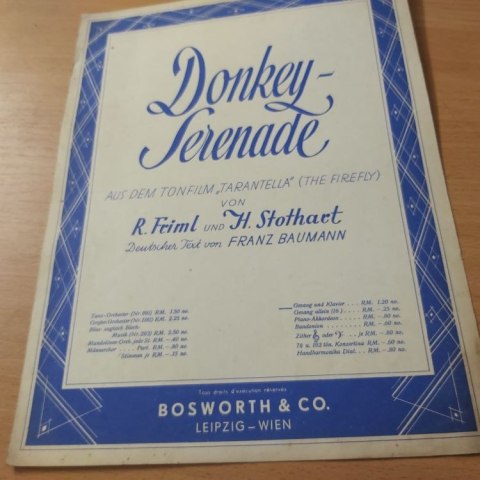 Donkey Serenade aus dem Tonfilm "Tarantella"