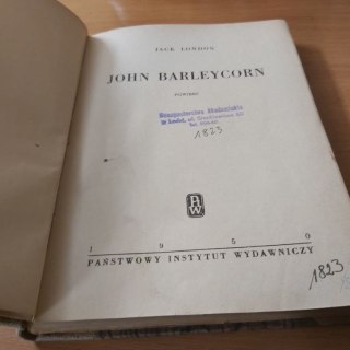 John Barleycorn wyd. 1950 rok.