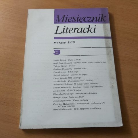 Miesięcznik Literacki 3 marzec 1976 roku