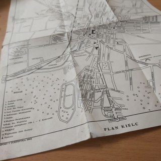 Plan Kielc z 1964 roku. Mapa
