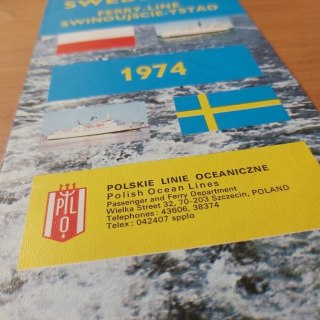 Polen Sweden ferry-line wyd. 1974 rok.