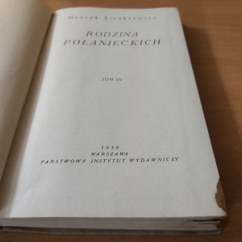 Rodzina Połanieckich TOM 3 wyd. 1958 rok.