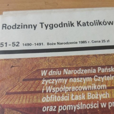 ZORZA Boże Narodzenie 1985 roku Rodzinny Tygodnik Katolików