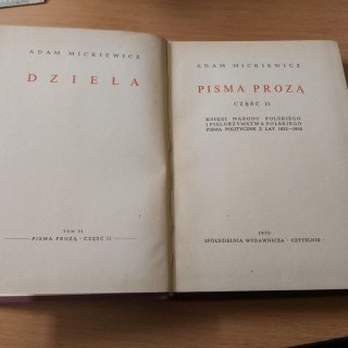 Dzieła 6 Pisma Prozą Mickiewicz wyd. 1955 rok