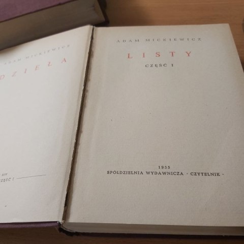 Dzieła TOM 14 Mickiewicza Listy część 1 wyd. 1955 rok