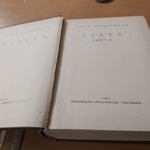Dzieła TOM 15 Mickiewicza Listy część 2 wyd. 1955 rok.