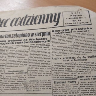 GONIEC codzienny Wilno 5 września 1941 roku.