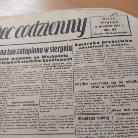GONIEC codzienny Wilno 5 września 1941 roku.