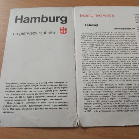 Hamburg na pierwszy rzut oka informator