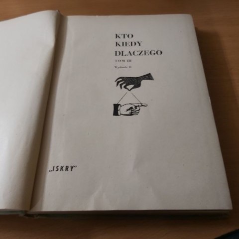 Kto kiedy dlaczego TOM 3 z 4. Wydanie: 1965 rok.