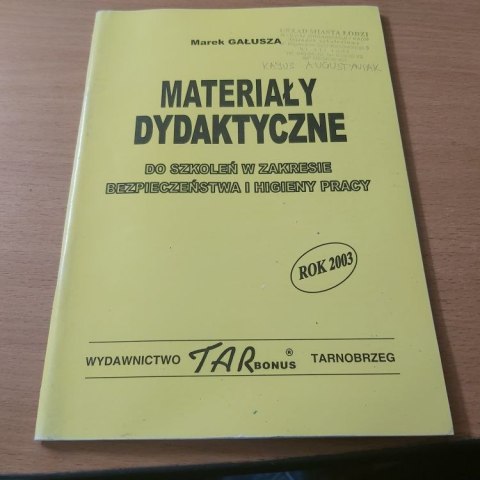 Materiały dydaktyczne do szkoleń w zakresie bezpieczeństwa i higieny pracy