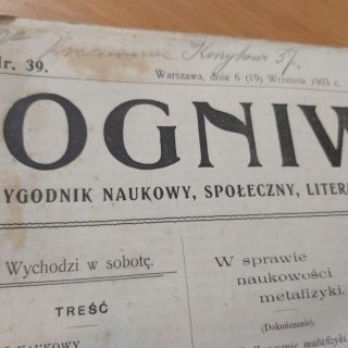 Ogniwo tygodnik naukowy z 6 września 1903 roku.