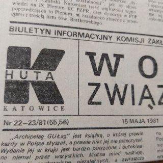 Wolny Związkowiec nr 22-23 z 15 maja 1981 roku.