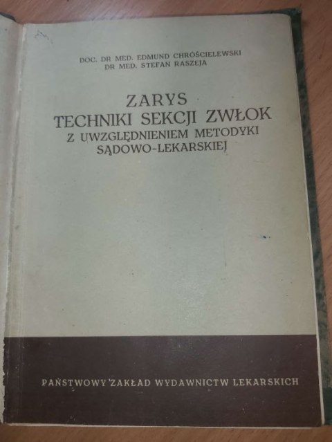 Zarys techniki sekcji zwłok