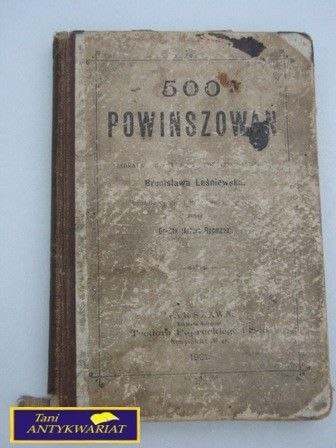 500 POWINSZOWAŃ Bronisława Leśniewska wyd. z 1901 roku