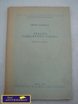 ANALIZA ZAMIENNOŚCI CZĘŚCI-BOBOWICZ