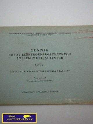 CENNIK ROBÓT ELEKTROENERGETYCZNYCH cz 5