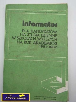 INFORMATOR-DLA KANDYDATÓW NA STUDIA DZIENNE
