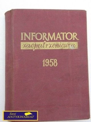 INFORMATOR ZAOPATRZENIOWCA 1958