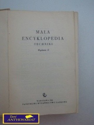 MAŁA ENCYKLOPEDIA TECHNIKI T. II