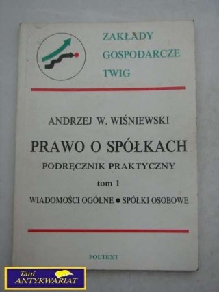 PRAWO O SPÓŁKACH-A.W.WIŚNIEWSKI