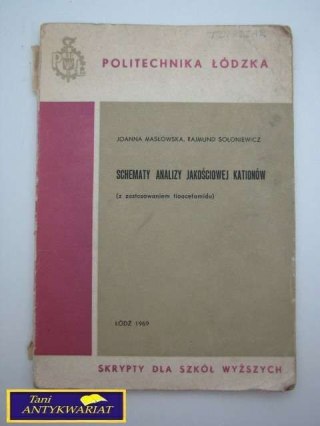 SCHEMATY ANALIZY JAKOŚCIOWEJ KATIONÓW