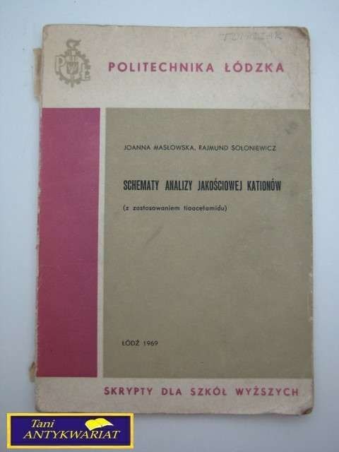 SCHEMATY ANALIZY JAKOŚCIOWEJ KATIONÓW