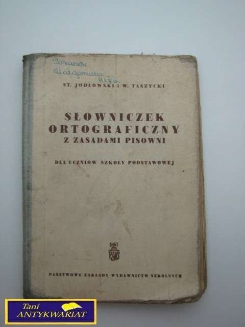 SŁOWNICZEK ORTOGRAFICZNY Z ZASADAMI PISOWNI