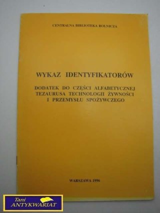WYKAZ IDENTYFIKATORÓW