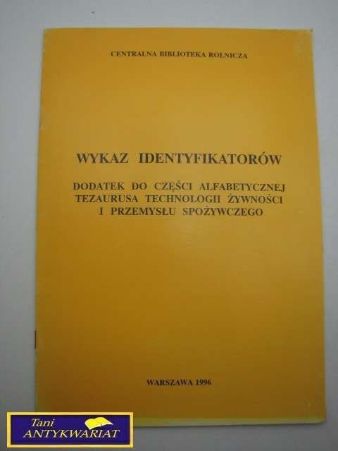WYKAZ IDENTYFIKATORÓW