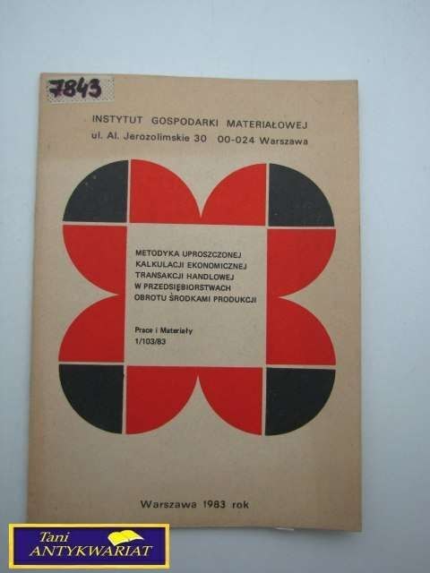 METODYKA UPROSZCZONEJ KALKULACJI EKONOMICZNEJ