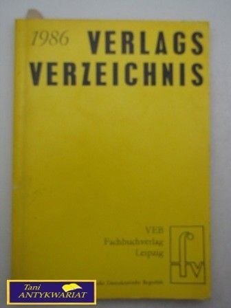 VERLAGS VERZEICHNIS 1986