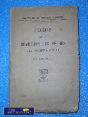 L'EGLISE ET LA REMISSION DES PECHES wyd. z 1932 roku